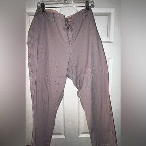 Gap Girlfriend Chino Pink and Blue Railroad Stripe